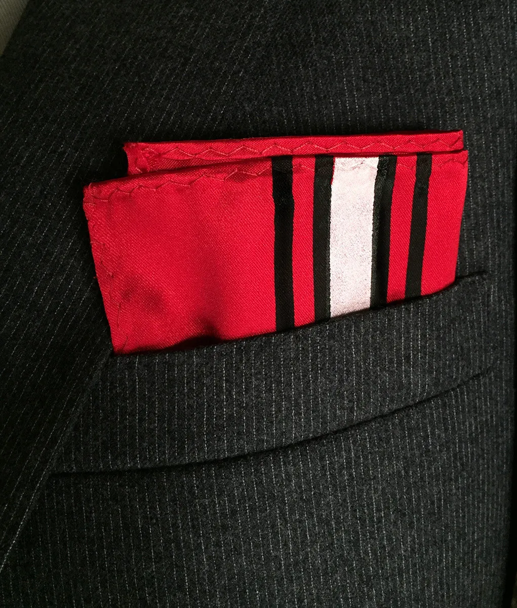 Racing Stripes: Scuderia Microfiber Pocket Square
