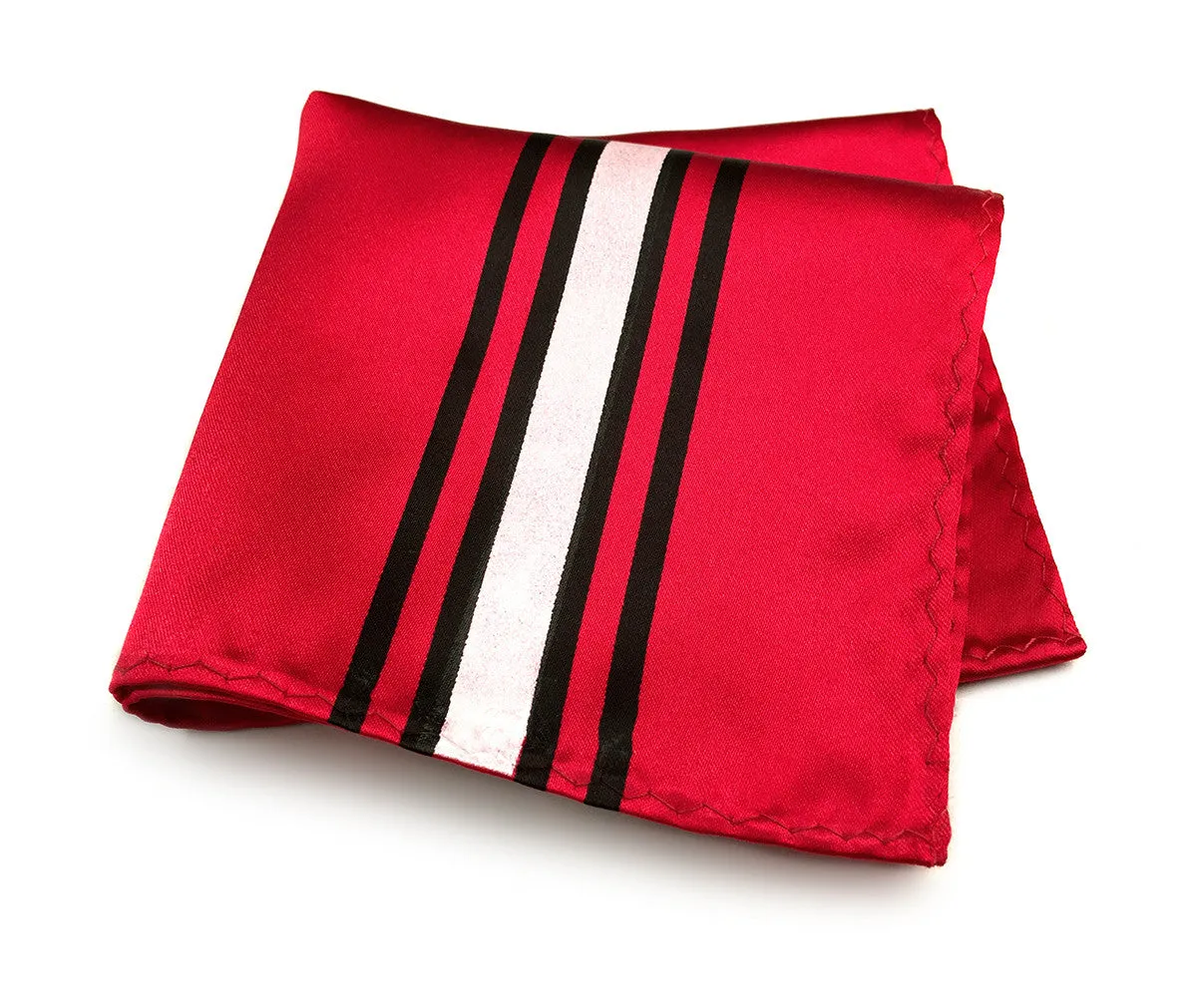 Racing Stripes: Scuderia Microfiber Pocket Square