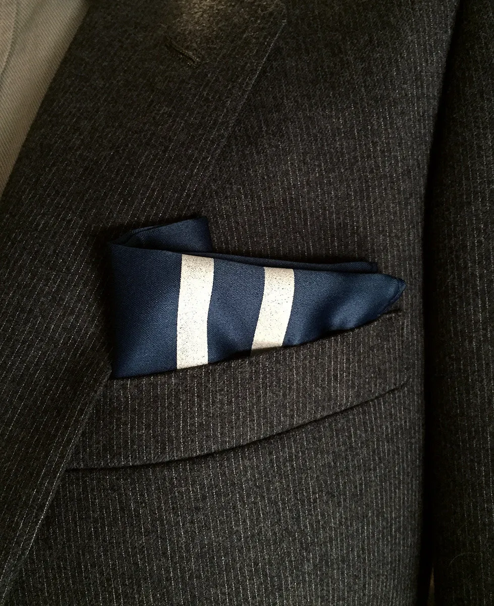 Racing Stripes: Side Oiler Microfiber Pocket Square