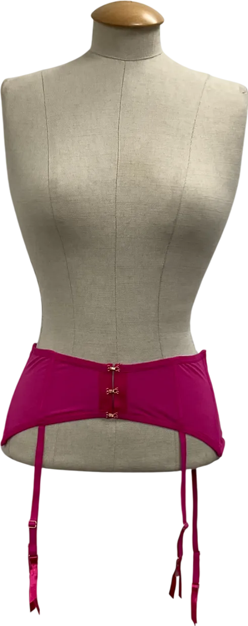 Savage X fenty Pink See Thru U Suspender Belt UK S