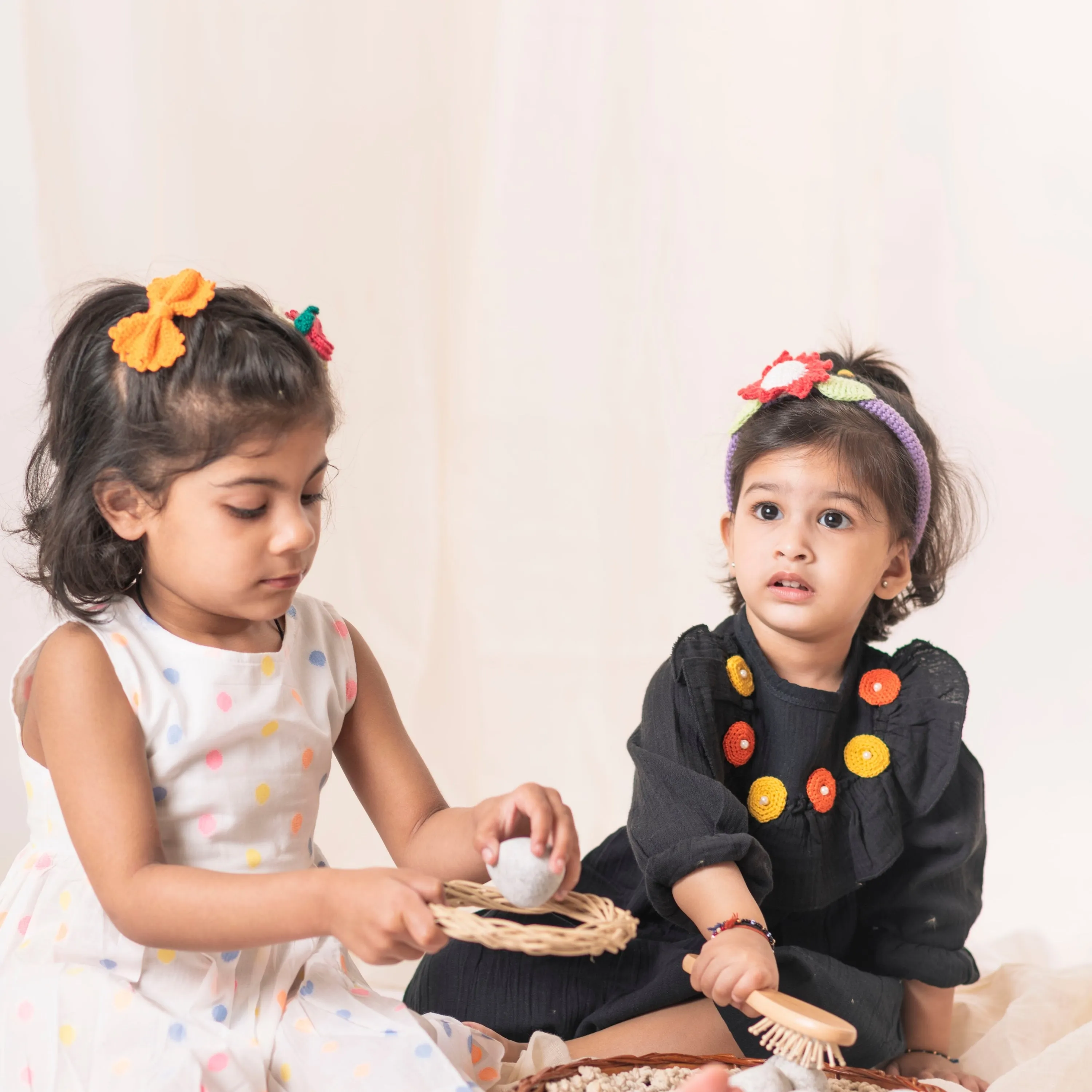 Shine Like No One Else - Crochet Sunflower Hairband/ Bow/  Rose Clip- Gift Set