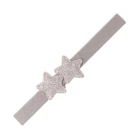 Stars Stretch Headband - Light Grey