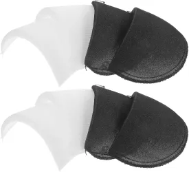 STOBAZA 4 Pairs Shoulder Pads Sewing Sponge Shoulder Pad Set-in Shoulder Pads for Women/Men Blazer T-Shirt Dresses Coat Clothes Sewing Accessories (2 Pairs White and 2 Pairs Black)
