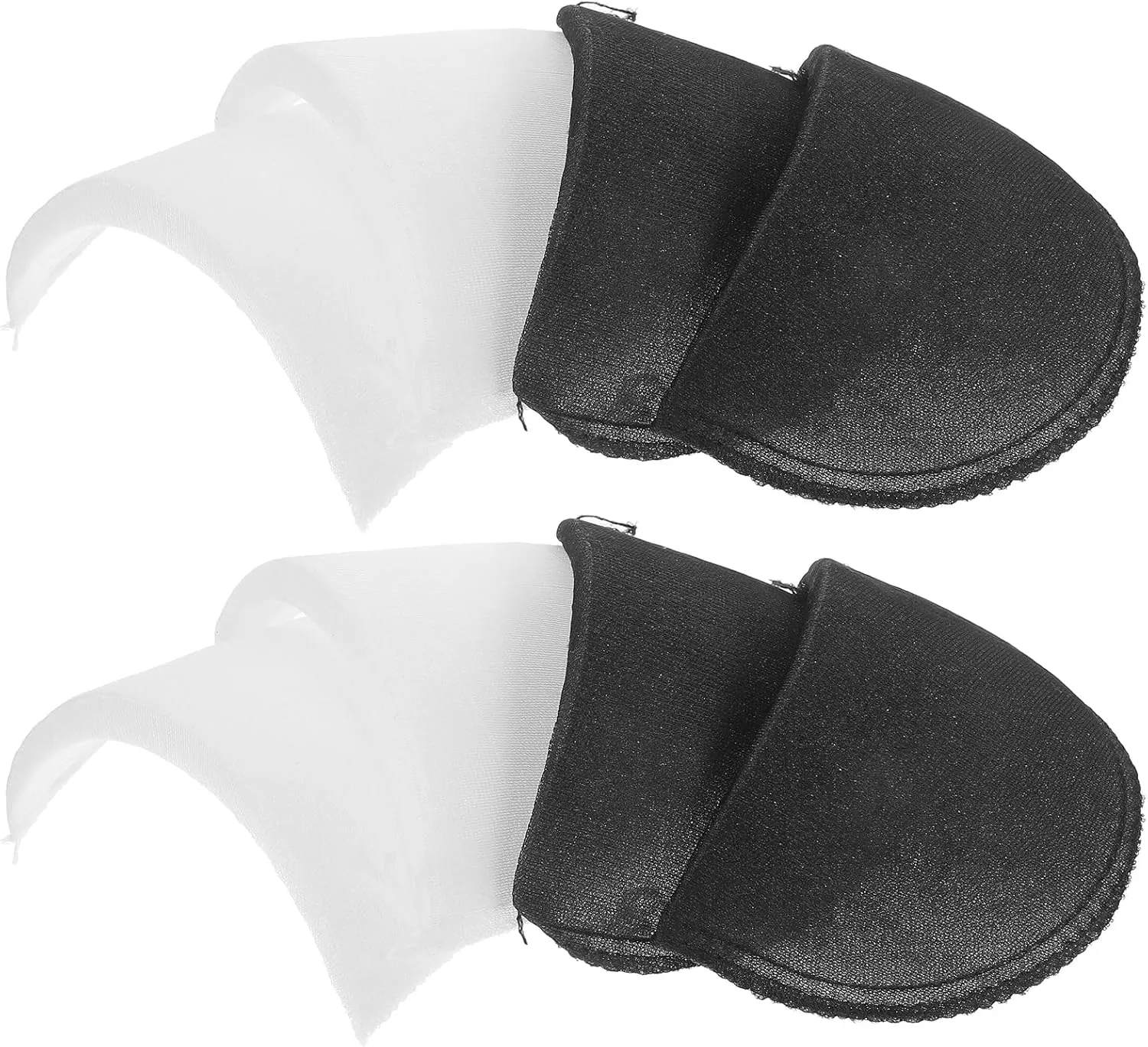 STOBAZA 4 Pairs Shoulder Pads Sewing Sponge Shoulder Pad Set-in Shoulder Pads for Women/Men Blazer T-Shirt Dresses Coat Clothes Sewing Accessories (2 Pairs White and 2 Pairs Black)