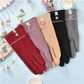 Touchscreen Cotton Gloves for Women - Stay Warm and Connected in Style