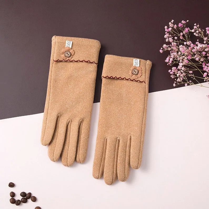 Touchscreen Cotton Gloves for Women - Stay Warm and Connected in Style