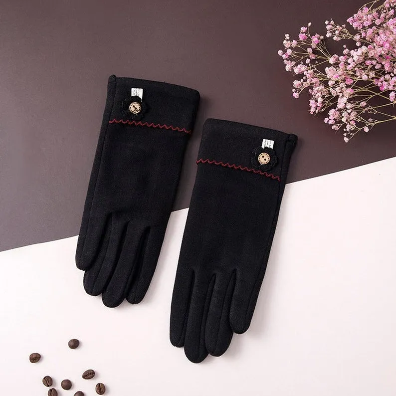 Touchscreen Cotton Gloves for Women - Stay Warm and Connected in Style