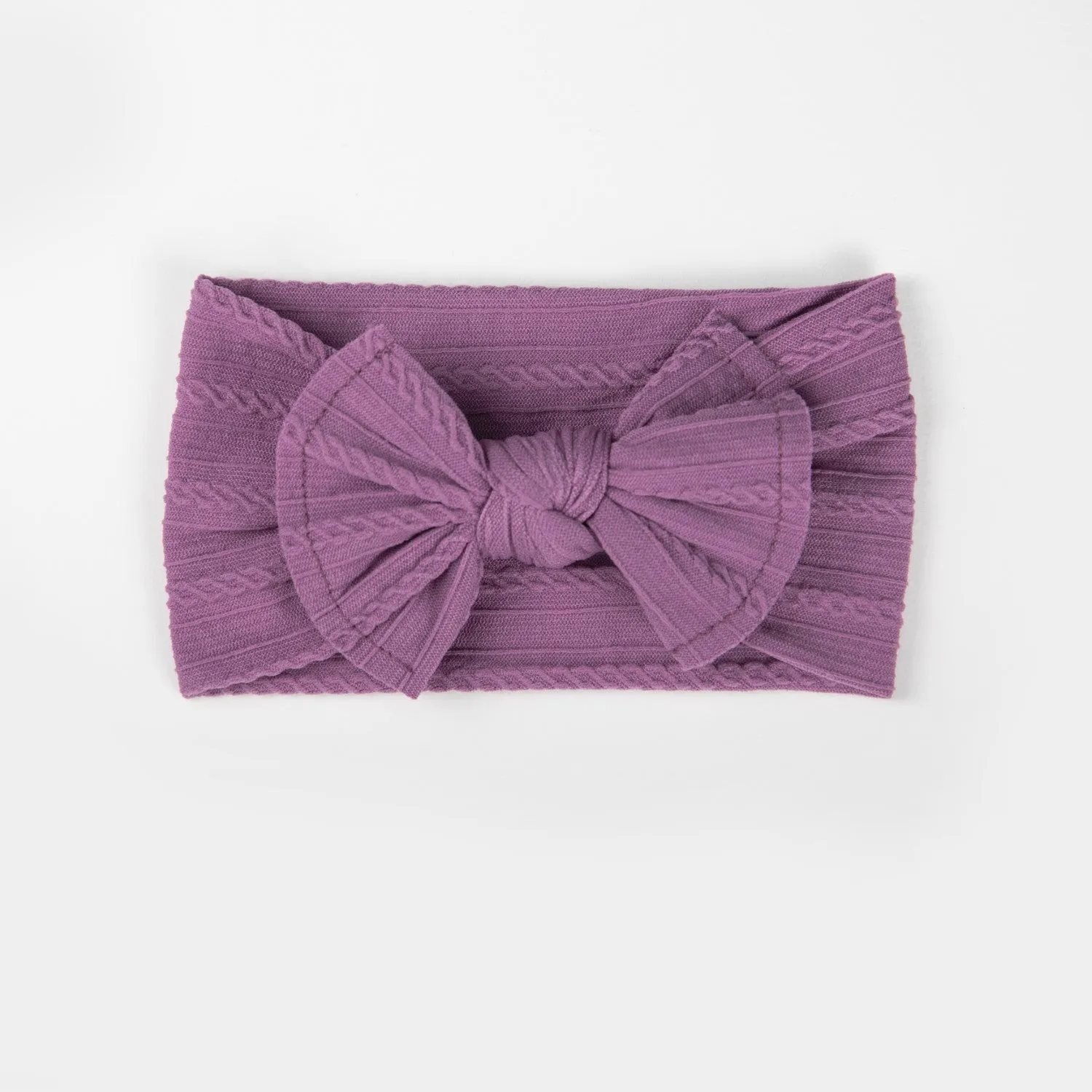 Wild Kind Ayla Wide Bow Headband - Amethyst