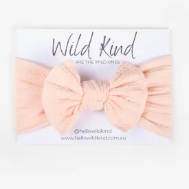 Wild Kind Ayla Wide Bow Headband - Pink Lemonade