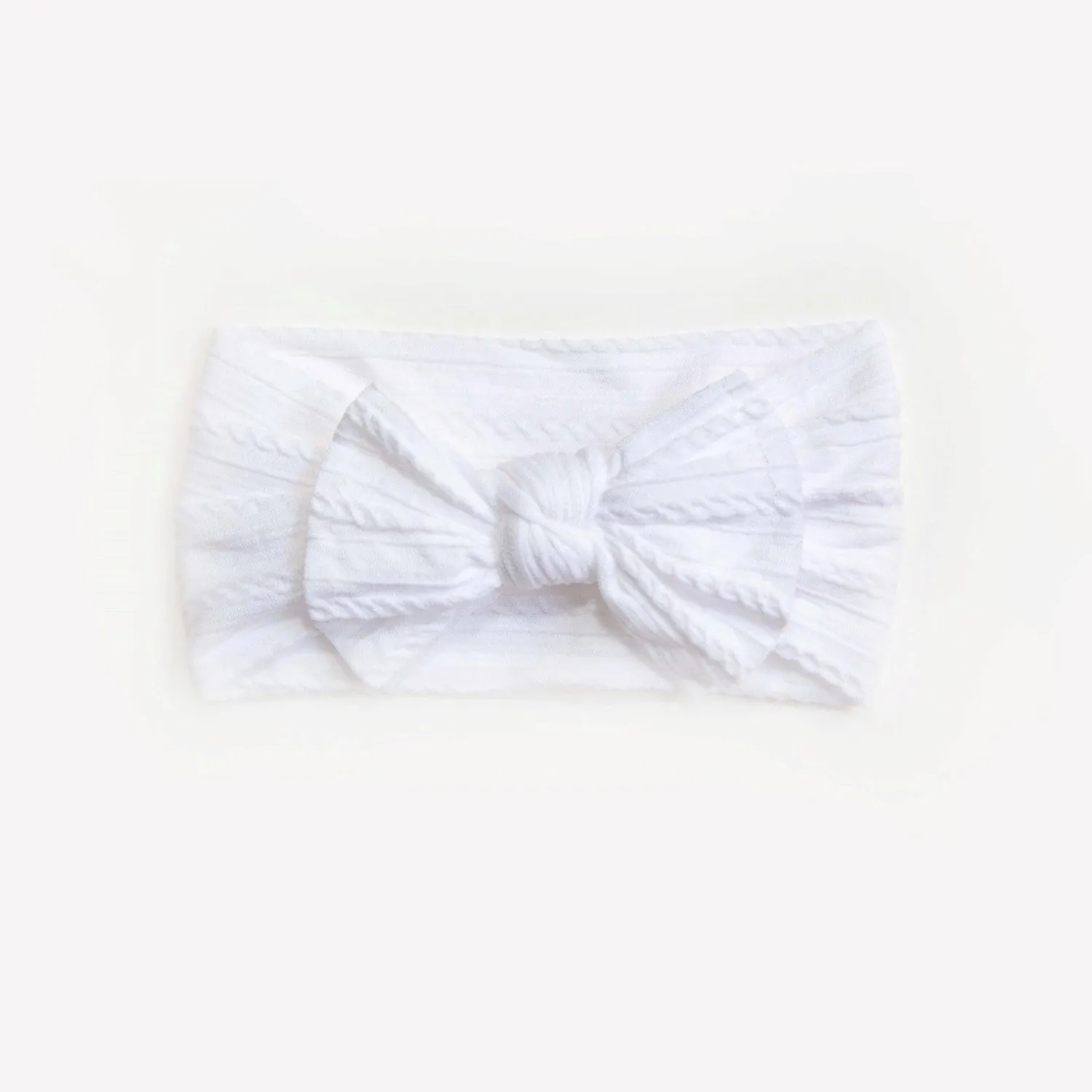 Wild Kind Ayla Wide Bow Headband - Snow