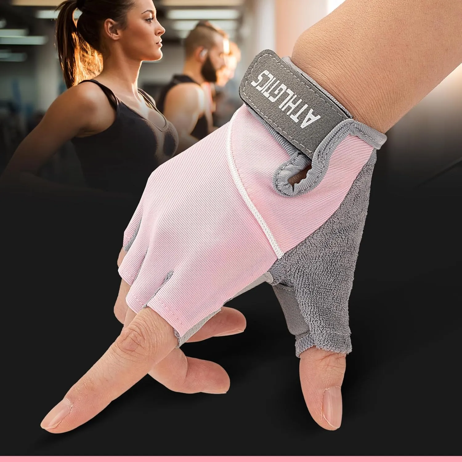 WULI Adult Men's and Women's Spring/Summer Half Finger Gloves, Non Slip and Breathable, Cycling, Riding, Shock Absorption, Fitness, Outdoor Half Finger Gloves