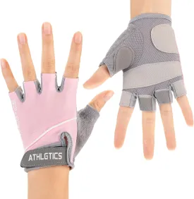 WULI Adult Men's and Women's Spring/Summer Half Finger Gloves, Non Slip and Breathable, Cycling, Riding, Shock Absorption, Fitness, Outdoor Half Finger Gloves