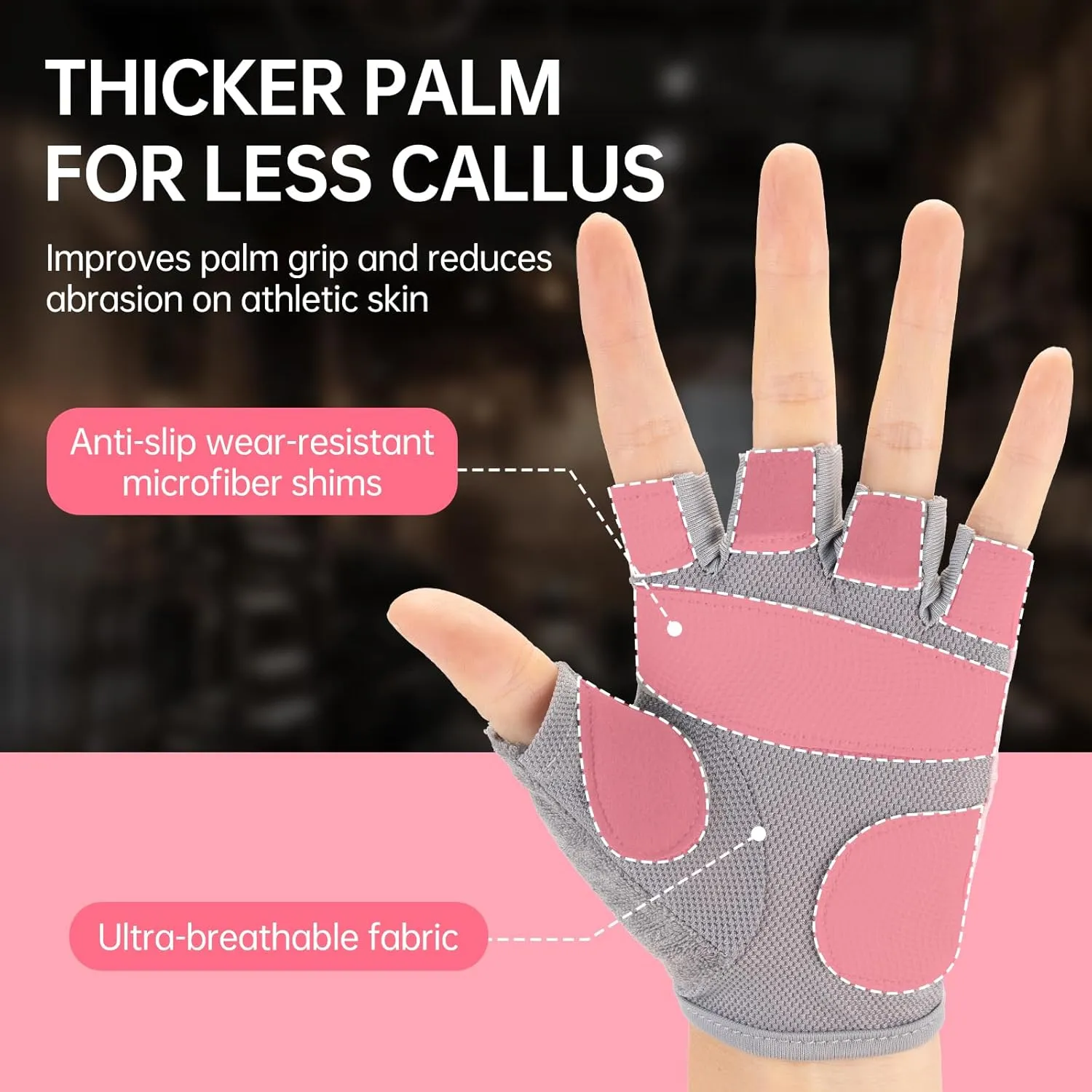 WULI Adult Men's and Women's Spring/Summer Half Finger Gloves, Non Slip and Breathable, Cycling, Riding, Shock Absorption, Fitness, Outdoor Half Finger Gloves