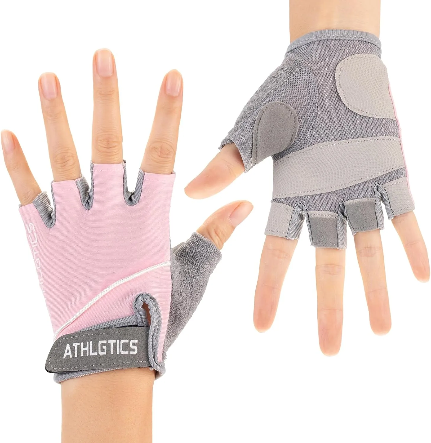 WULI Adult Men's and Women's Spring/Summer Half Finger Gloves, Non Slip and Breathable, Cycling, Riding, Shock Absorption, Fitness, Outdoor Half Finger Gloves